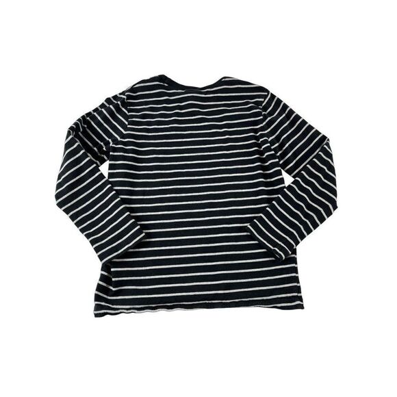 Hanna Andersson Striped Crew Neck Long Sleeve Ringer Tee Shirt US 8 130CM Black - Picture 3 of 8